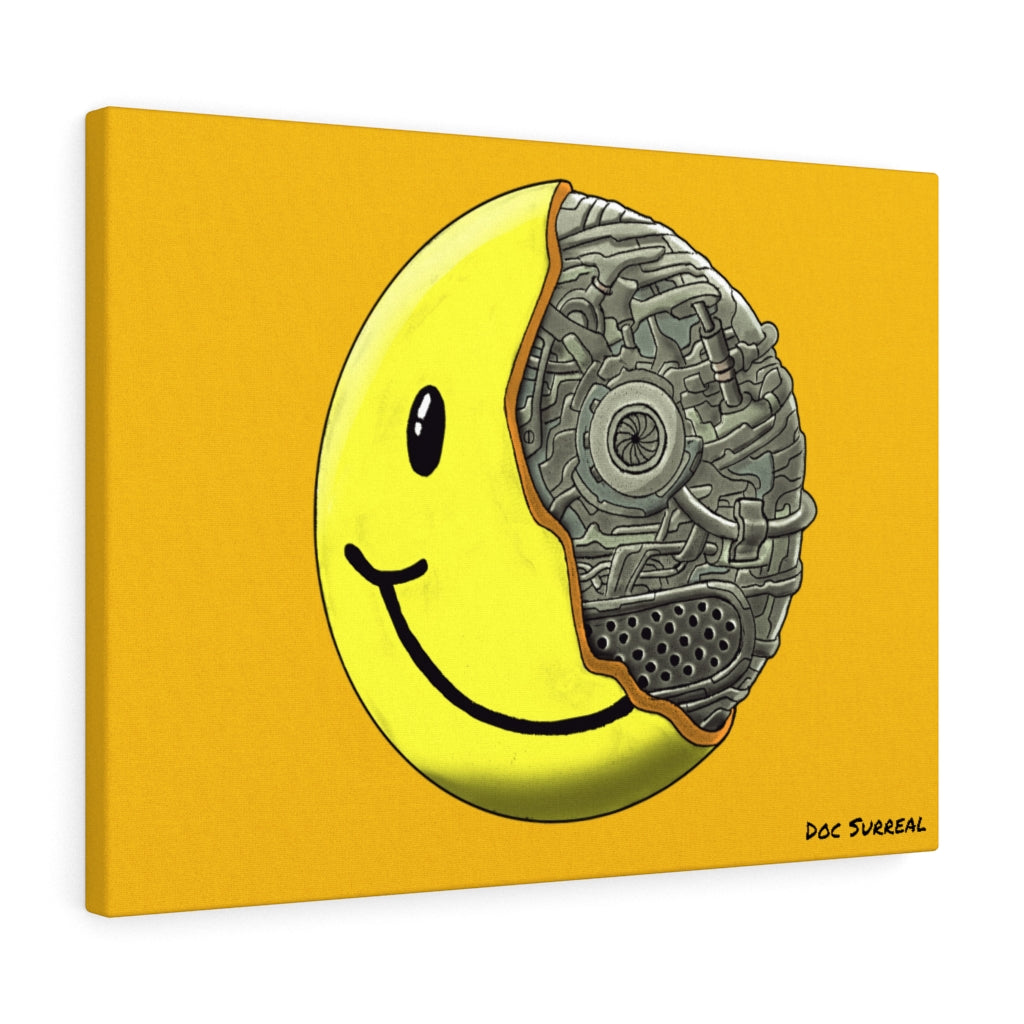 Smiley Bot Printed Canvas - 24x18