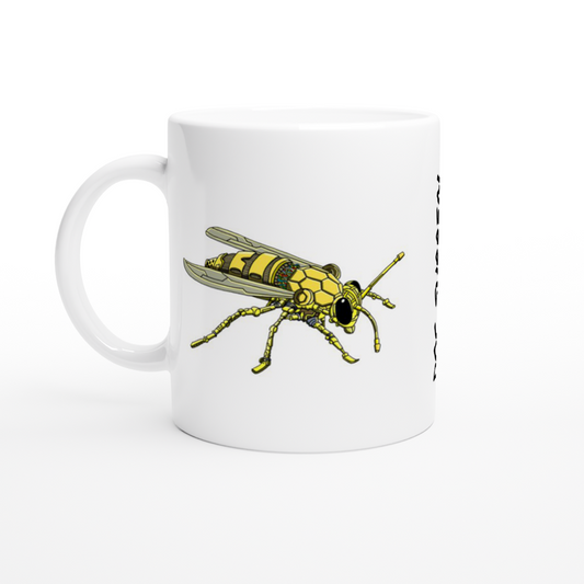 Cyber Bee - White 11oz Ceramic Mug