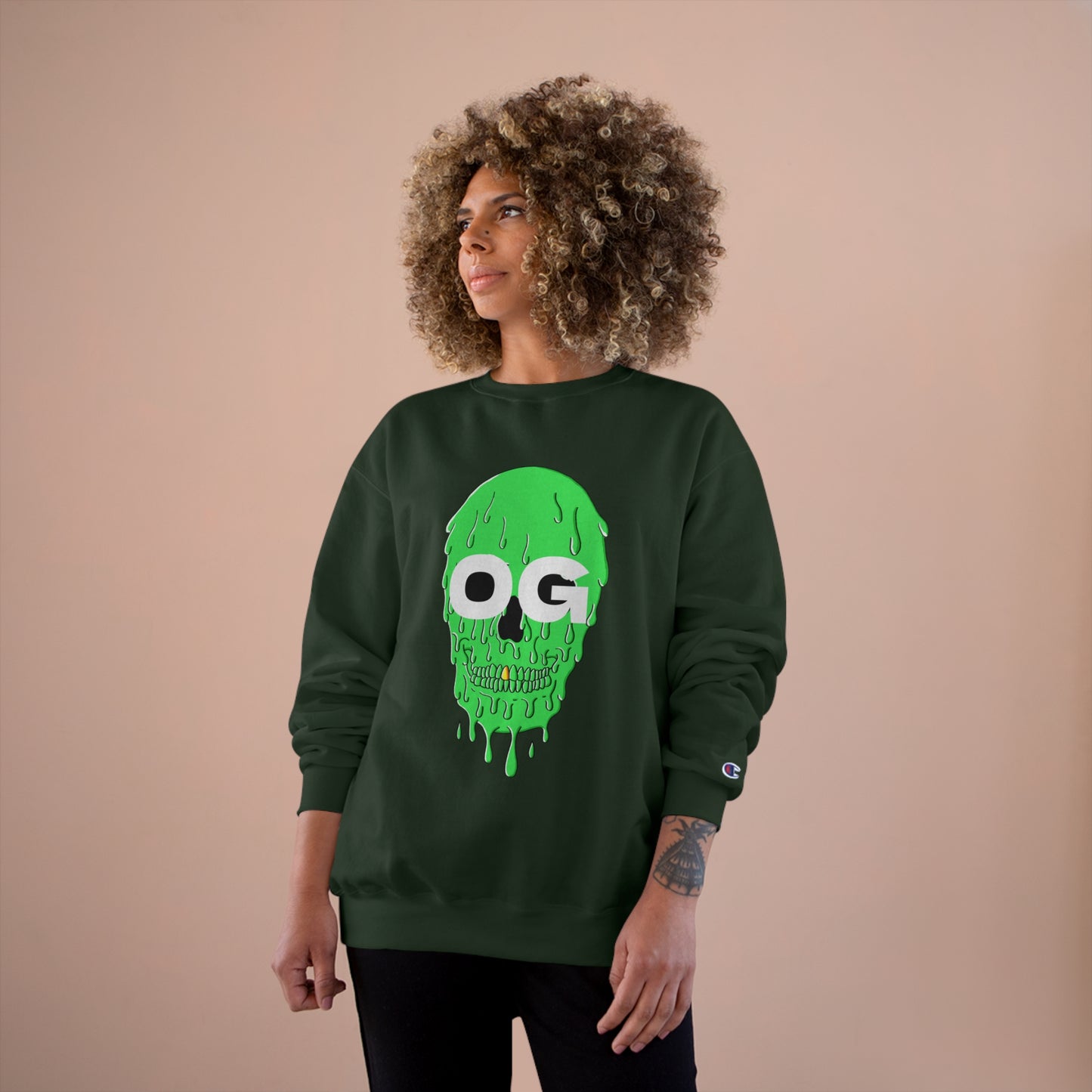 OG Green Skull Premium Champion Sweatshirt