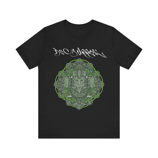 Graffiti Surreal Afrokenetic Mask T-Shirt - Green