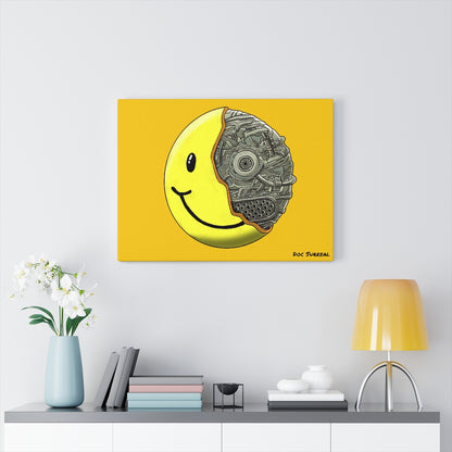 Smiley Bot Printed Canvas - 24x18