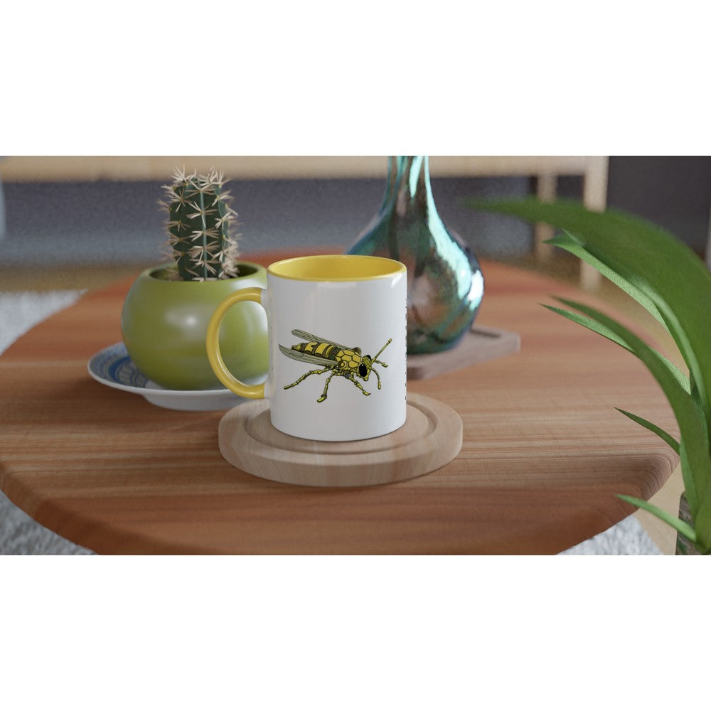 Cyber Bee 11oz Ceramic Mug with Color Inside