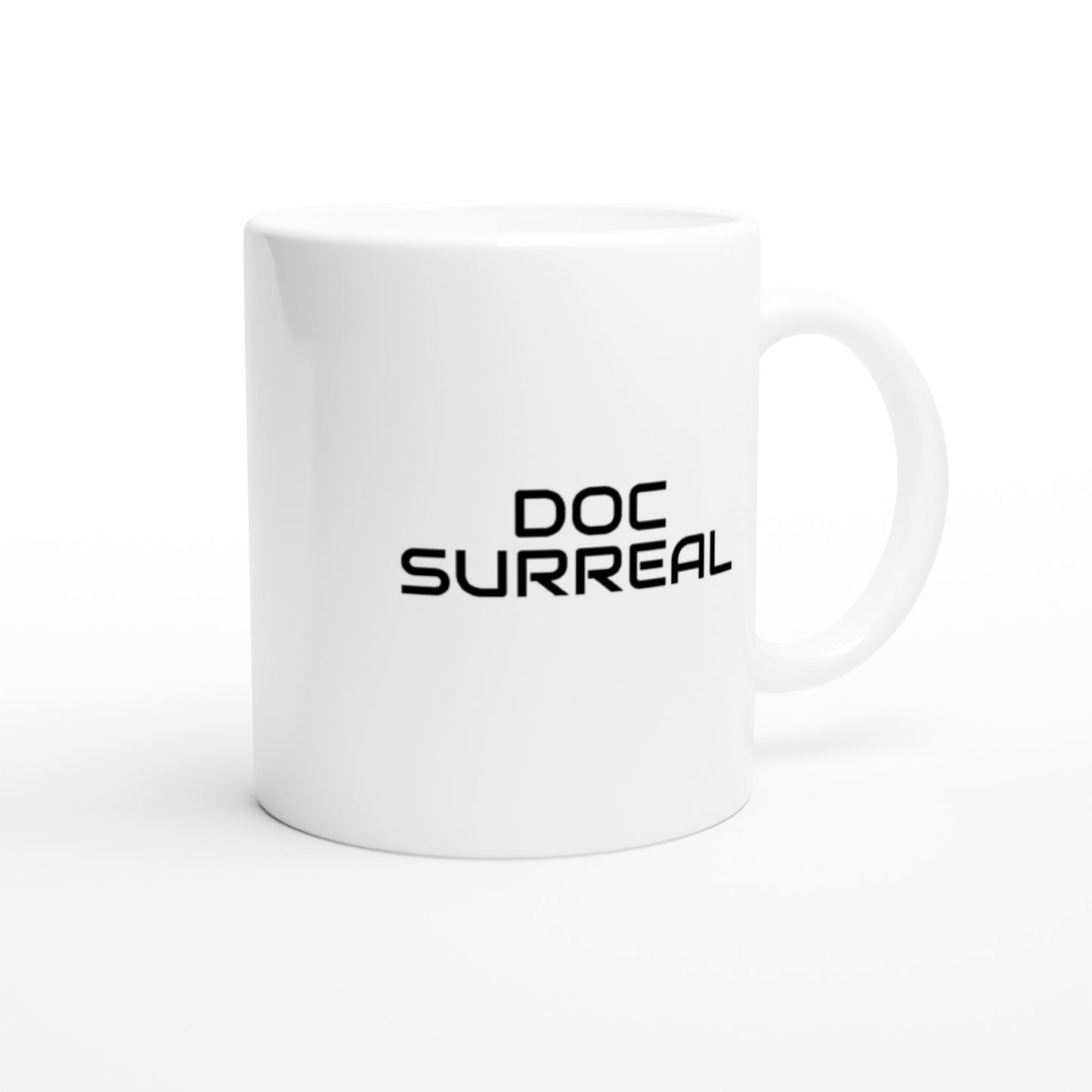 Doc Surreal 1/2 Smiley 1/2 Bot White 11oz Ceramic Mug