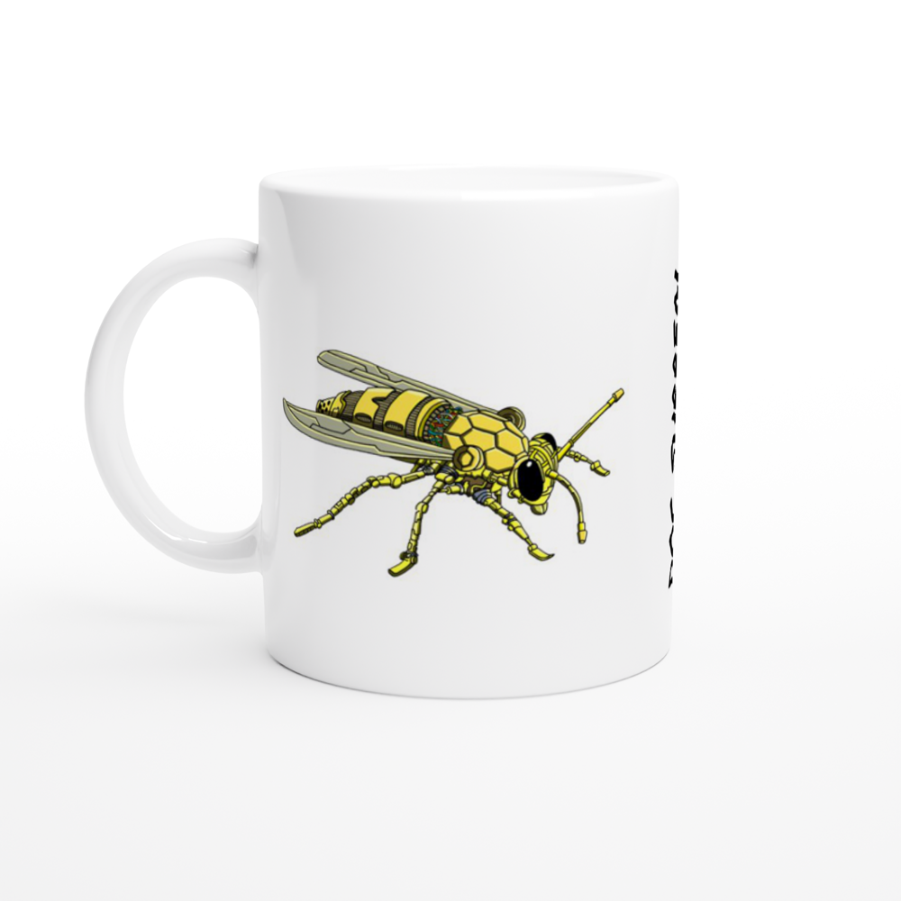 Cyber Bee - White 11oz Ceramic Mug