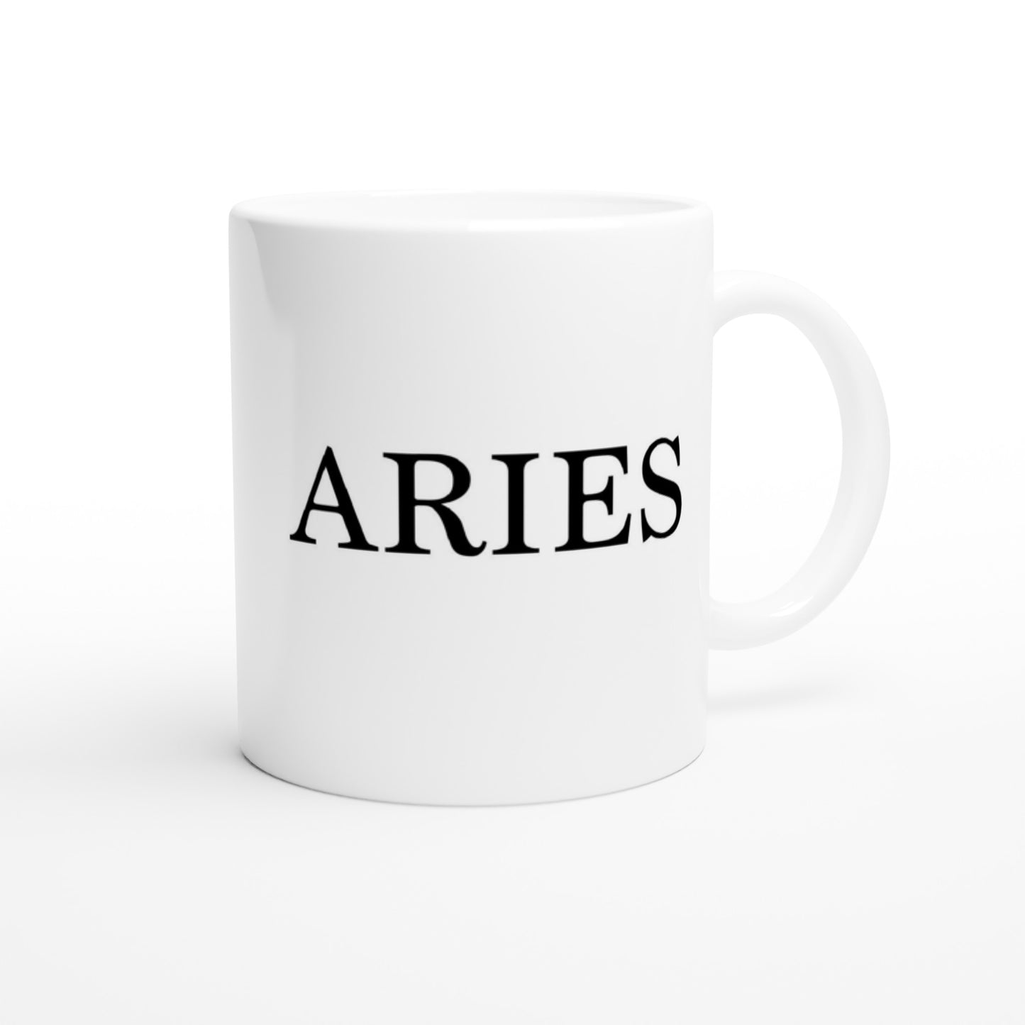 Mech Black Series: Aries Astrology 11oz Ceramic Mug with Black and White Robot Ram Head